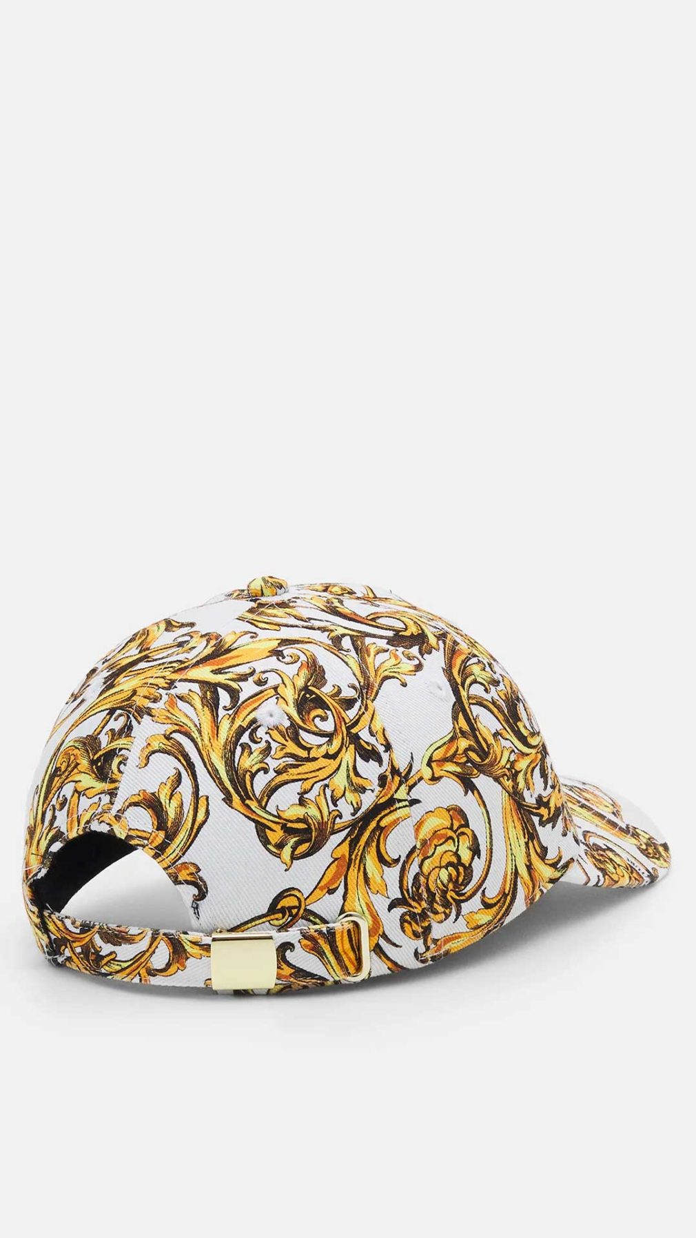 Gorra  blanca Versace Jeans Couture con estampado barroco