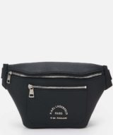 Riñonera Karl Lagerfeld con logotipo Rue St-Guillaume en la parte delantera y doble bolsillo