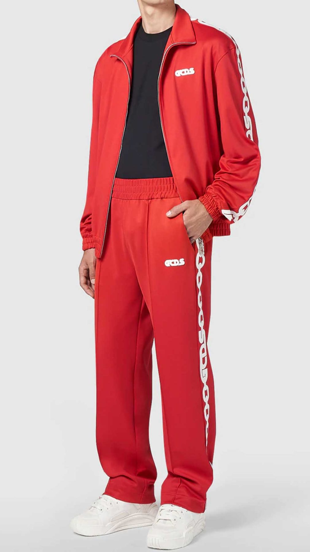 Pantalones de chándal GCDS con banda lateral de cadena gruesa con logo
