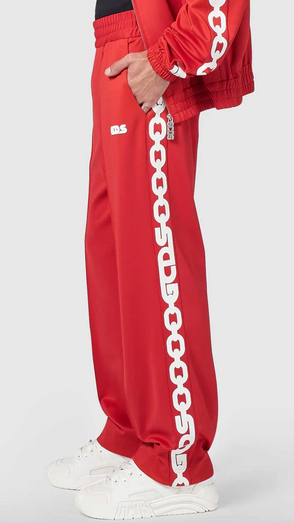 Pantalones de chándal GCDS con banda lateral de cadena gruesa con logo