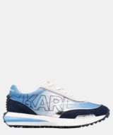 Deportivas azul Karl Lagerfeld con detalles translúcidos en los paneles laterales y un maxi logo estampado