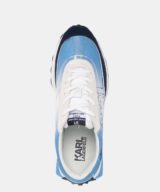 Deportivas azul Karl Lagerfeld con detalles translúcidos en los paneles laterales y un maxi logo estampado