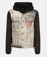 Chaqueta Dsquared2 con estampado de grafiti parte trasera de nailon con capucha