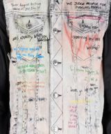 Chaqueta Dsquared2 con estampado de grafiti parte trasera de nailon con capucha