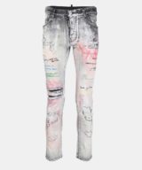 Jeans Skater Dsquared2 con estampado de grafiti en la parte delantera
