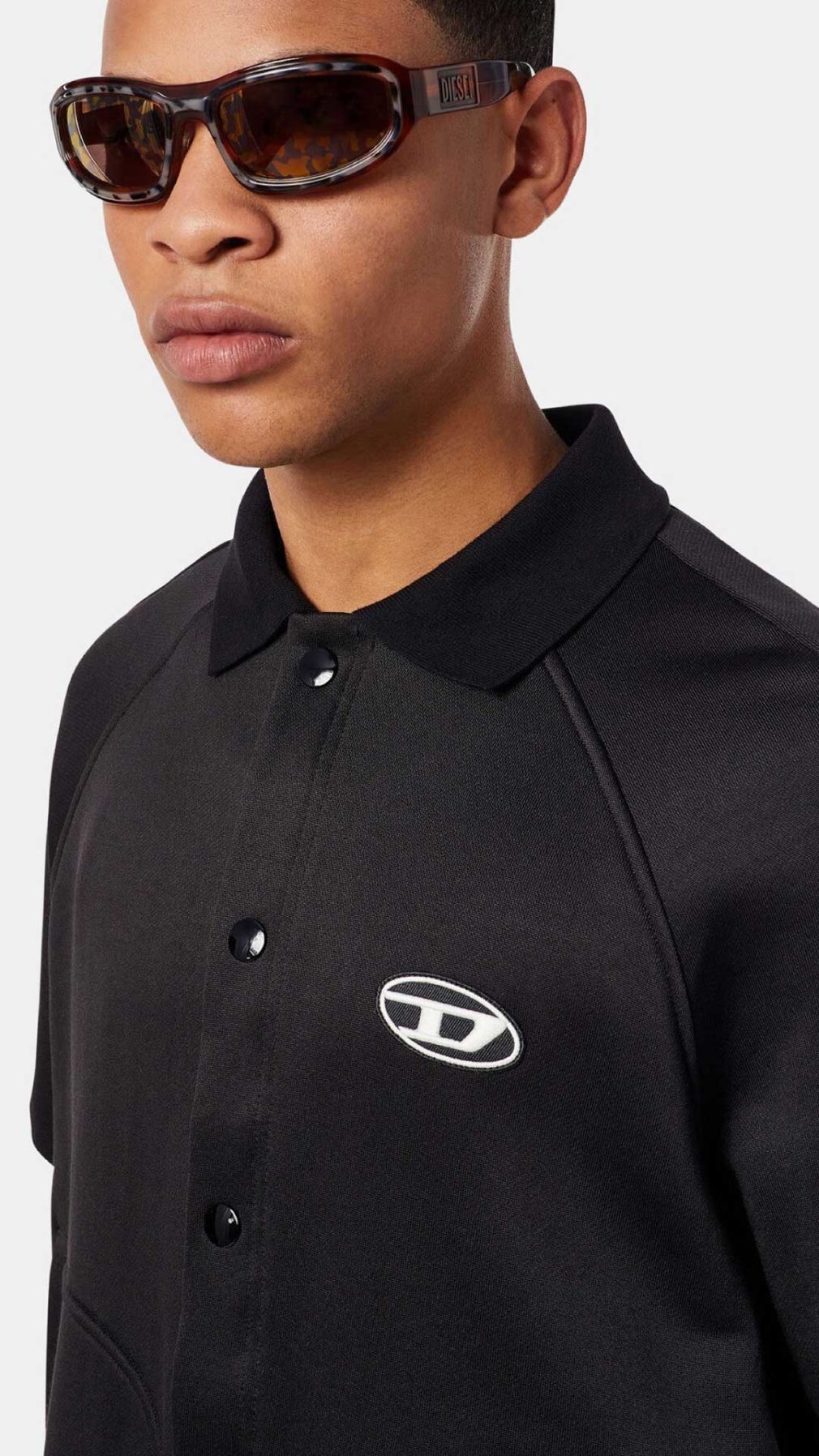 Sudadera Diesel de corte relajado con botones a presión