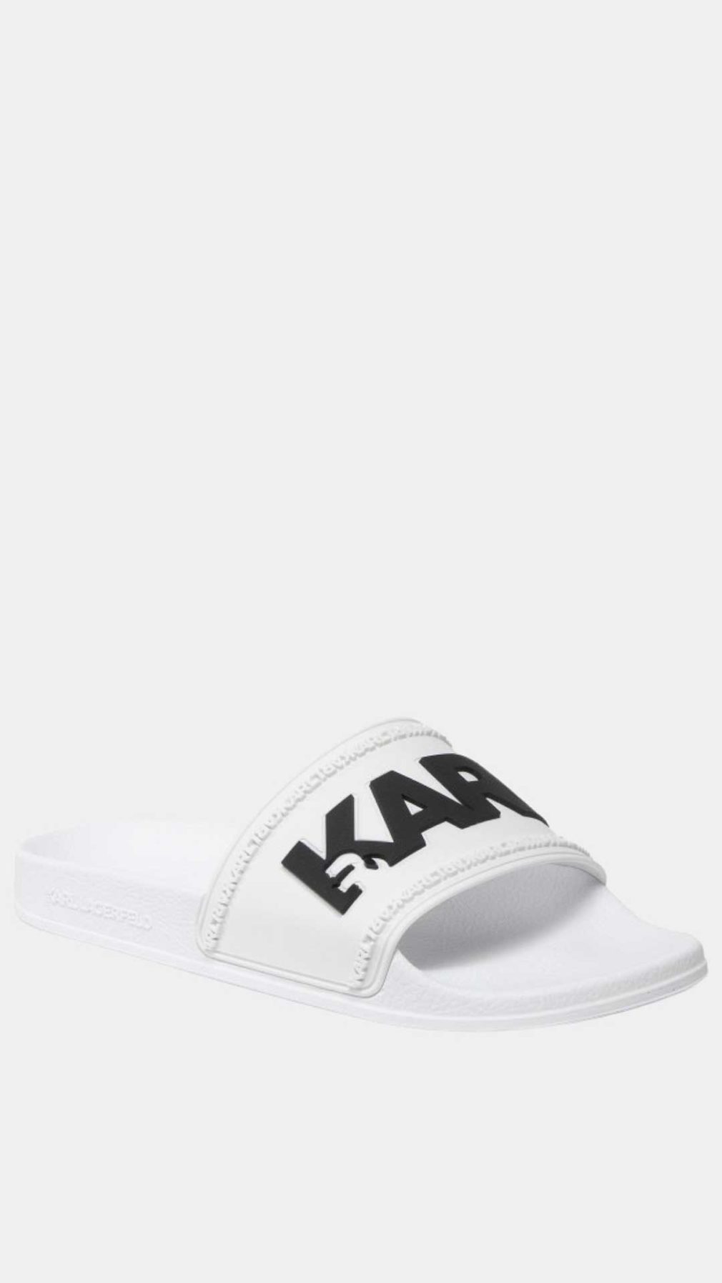 Chancla blanca Karl Lagerfeld con logotipo