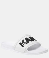 Chancla blanca Karl Lagerfeld con logotipo