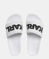 Chancla blanca Karl Lagerfeld con logotipo