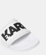 Chancla blanca Karl Lagerfeld con logotipo