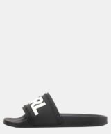 Chancla negra Karl Lagerfeld con logotipo