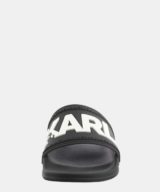 Chancla negra Karl Lagerfeld con logotipo
