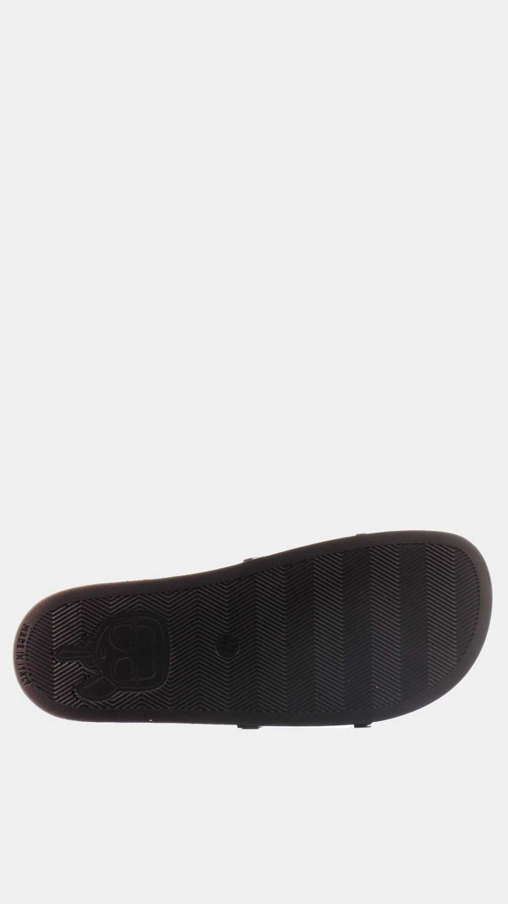 Chancla negra Karl Lagerfeld con logotipo