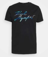 Camiseta  Karl Lagerfeld con logotipo metalizado en la parte delantera
