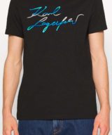 Camiseta  Karl Lagerfeld con logotipo metalizado en la parte delantera