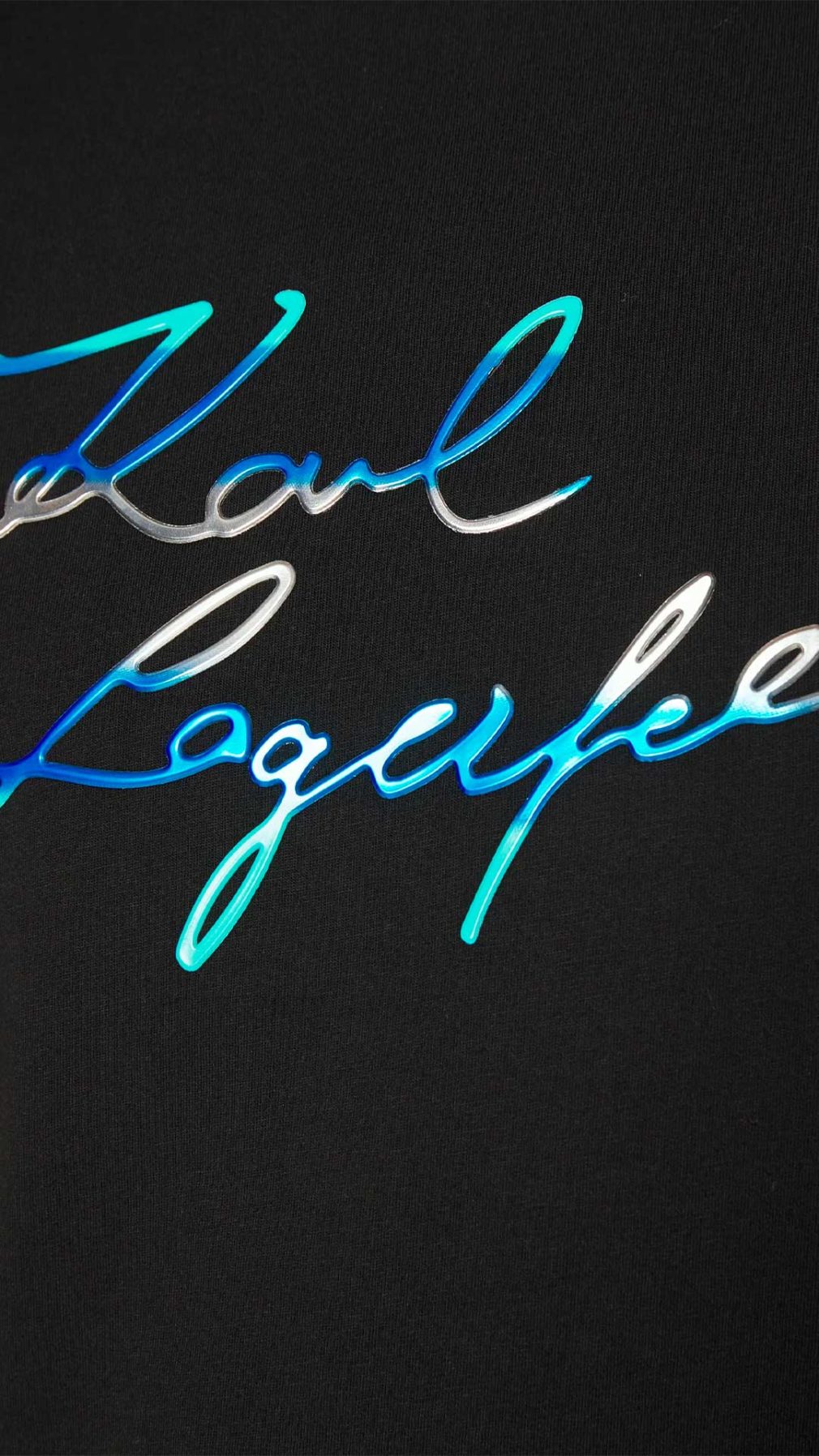Camiseta  Karl Lagerfeld con logotipo metalizado en la parte delantera