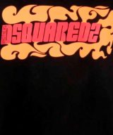 Camiseta Dsquared2 con estampado de ondas y logotipo parte delantera