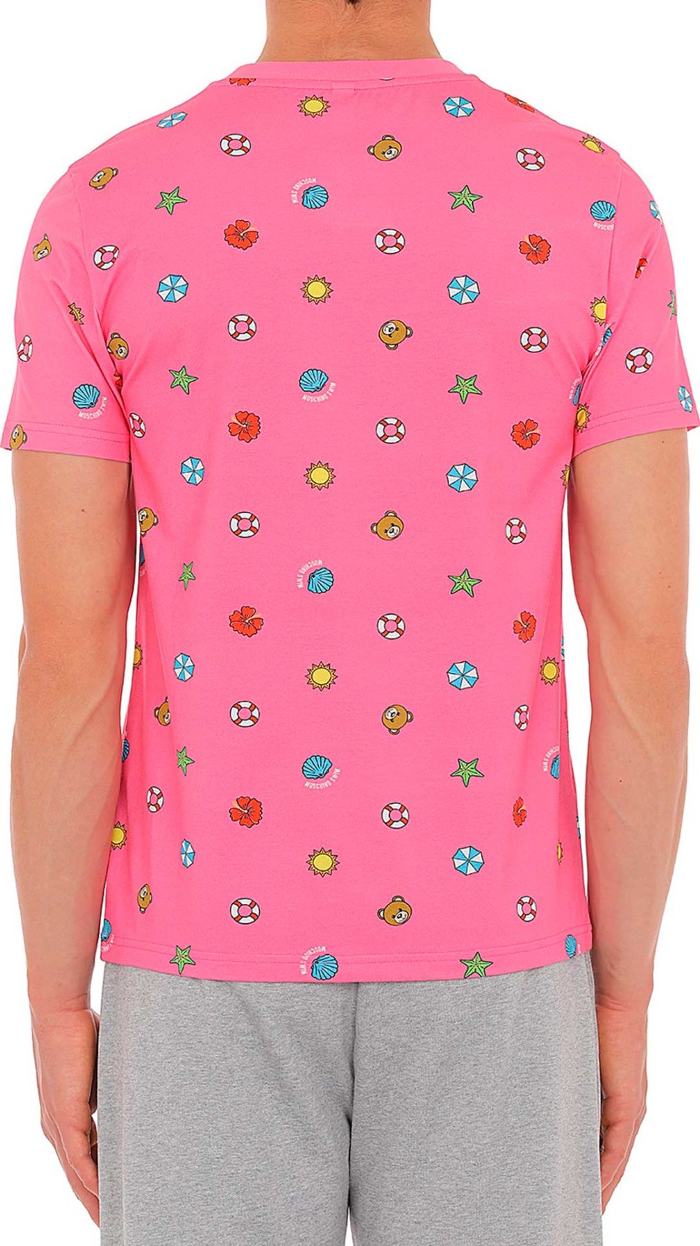 Camiseta rosa Moschino con estampado
