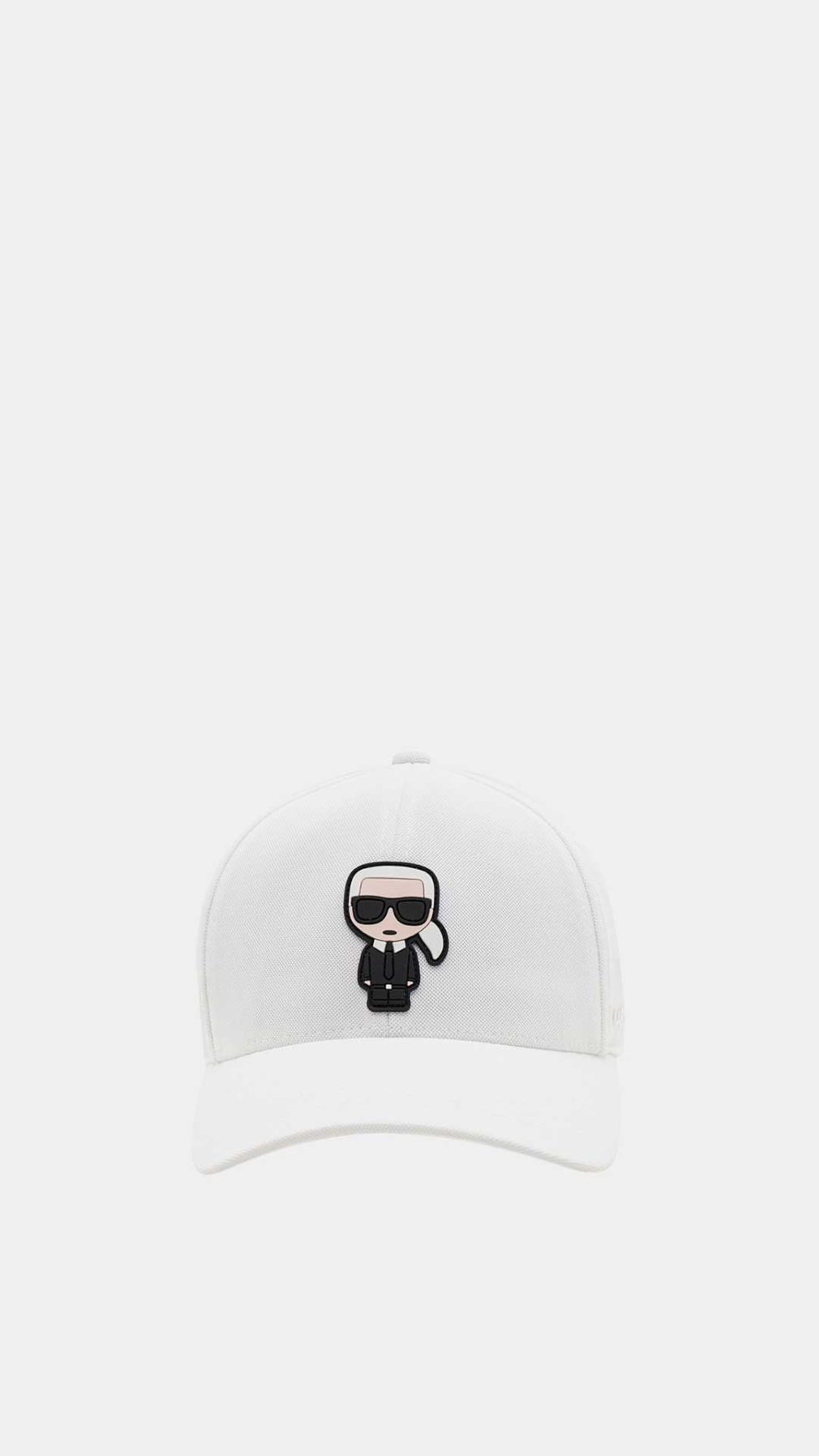 Gorra blanca Karl Lagerfeld con logo icónico