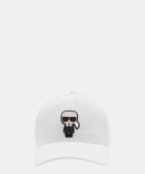 Gorra blanca Karl Lagerfeld con logo icónico