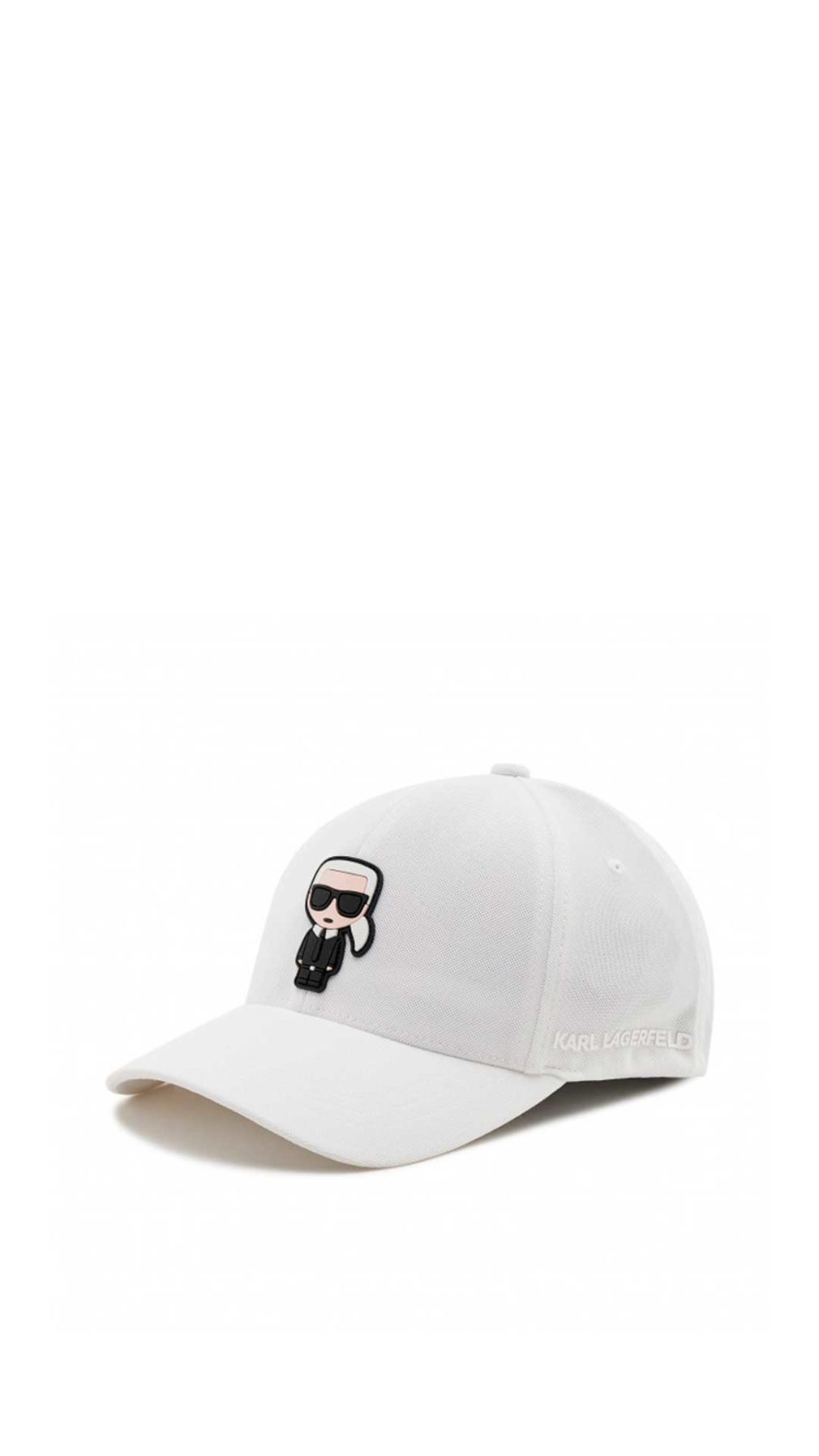 Gorra blanca Karl Lagerfeld con logo icónico