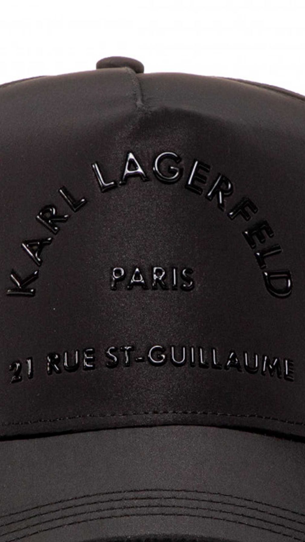Gorra karl  Lagerfeld con icónico logotipo de 21 Rue St-Guillaume
