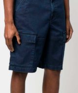 Pantalón corto Diesel de mezclilla con parche del logo