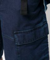 Pantalón corto Diesel de mezclilla con parche del logo