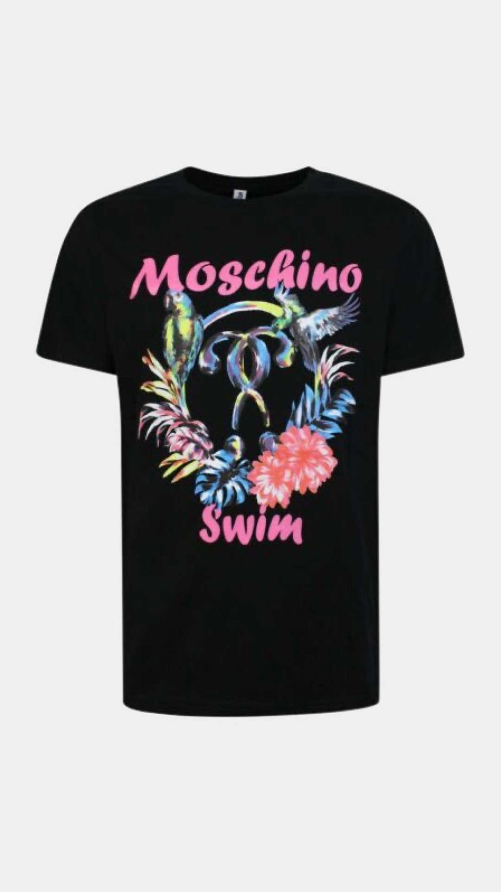 Camiseta negra Moschino con logotipo