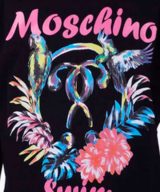 Camiseta negra Moschino con logotipo