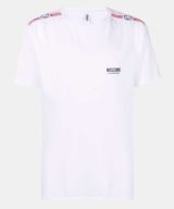 Camiseta blanca de Moschino con logotipo en el pecho