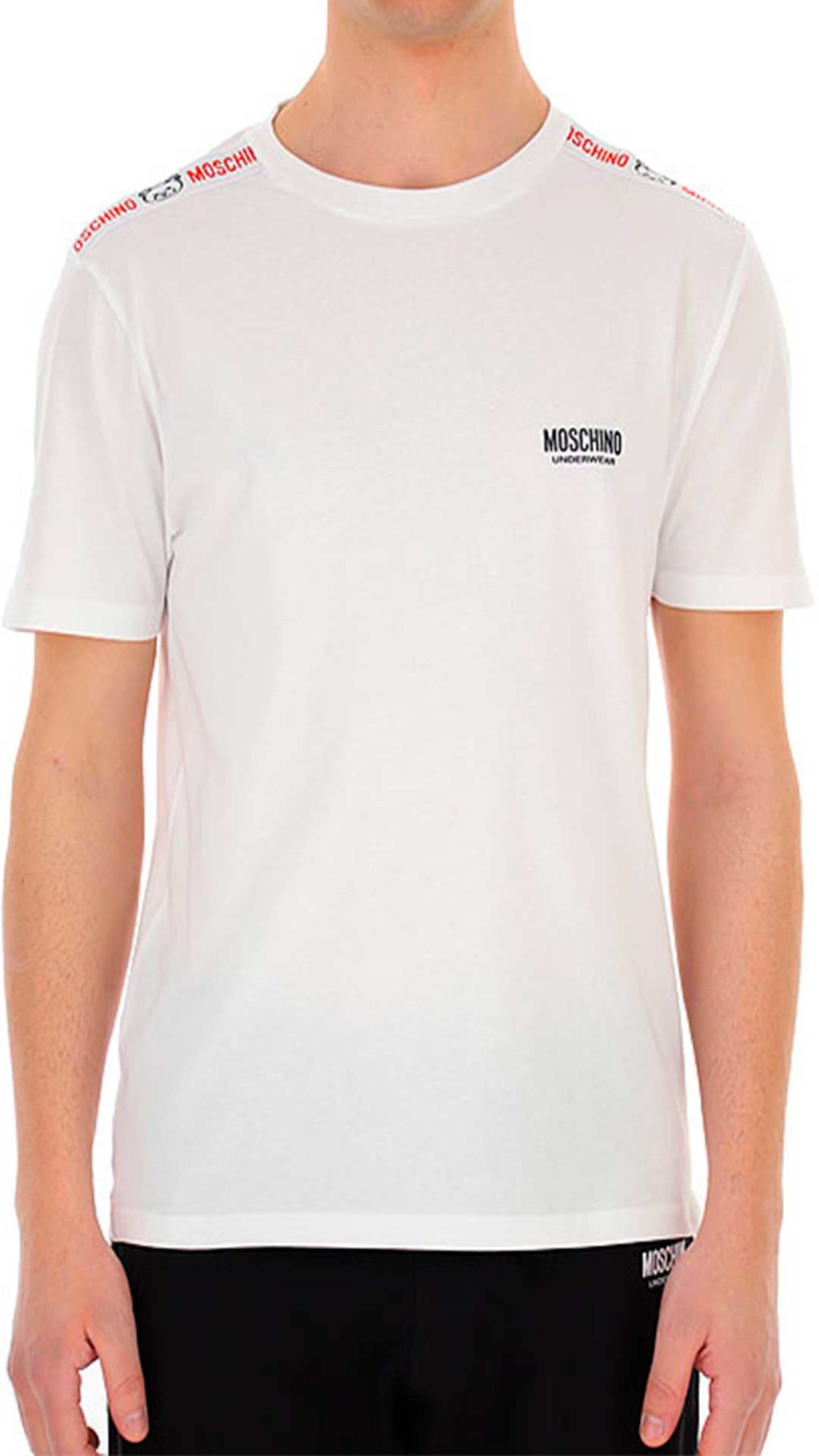 Camiseta blanca de Moschino con logotipo en el pecho