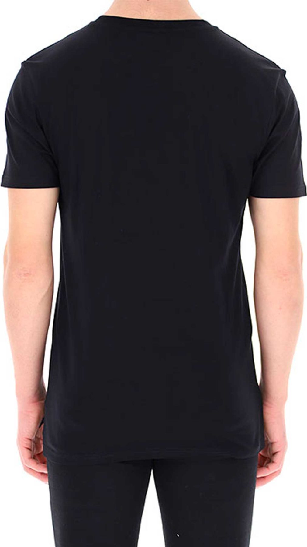 Camiseta negra de Moschino con logotipo en el pecho