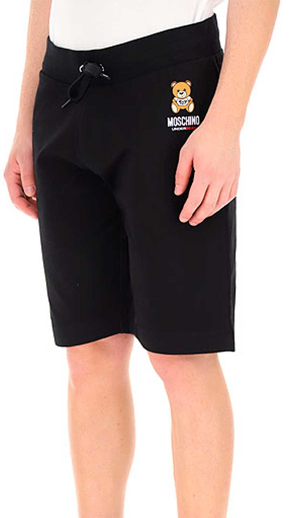 Pantalón corto negro Moschino logo Teddy Bear