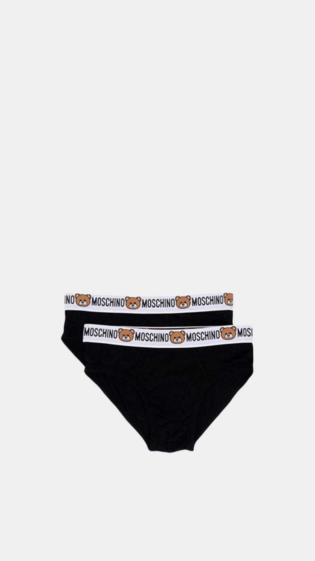 Slip Moschino pack de dos en negro con motivo de Tedyy Bear