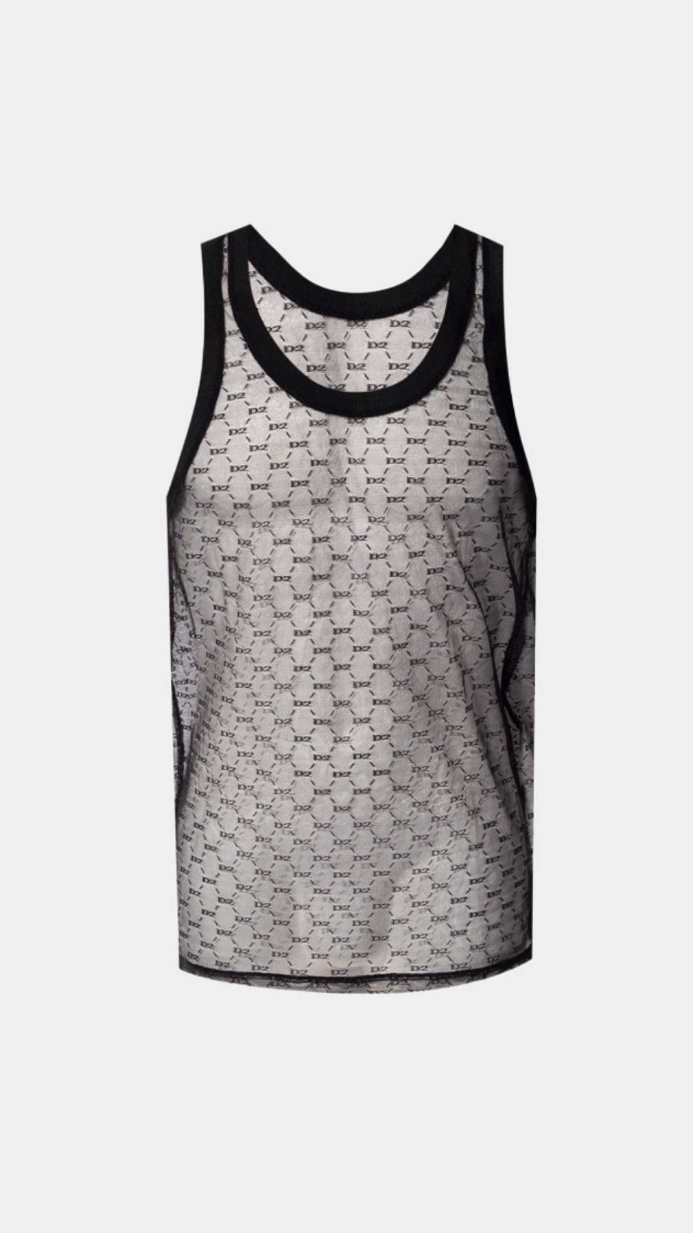 Camiseta Dsquared2 de encaje con logotipo en toda la pieza