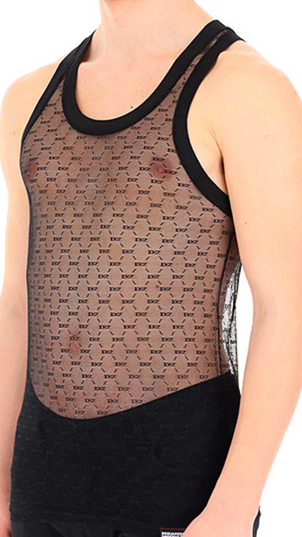 Camiseta Dsquared2 de encaje con logotipo en toda la pieza