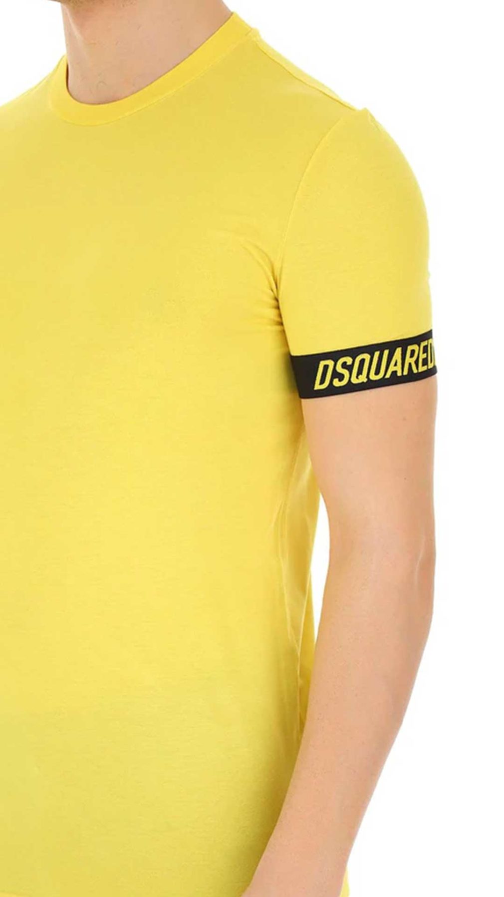 Camiseta amarilla Dsquared2 con logotipo