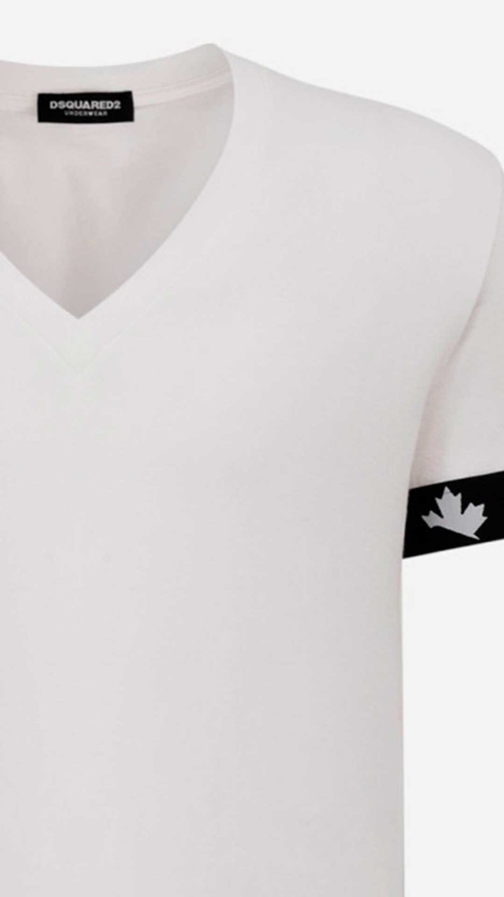 Camiseta blanca Dsquared2 cuello pico