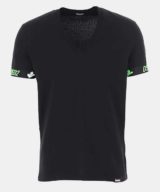 Camiseta Dsquared2 con logotipo en color verde cuello pico