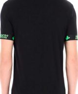Camiseta Dsquared2 con logotipo en color verde cuello pico