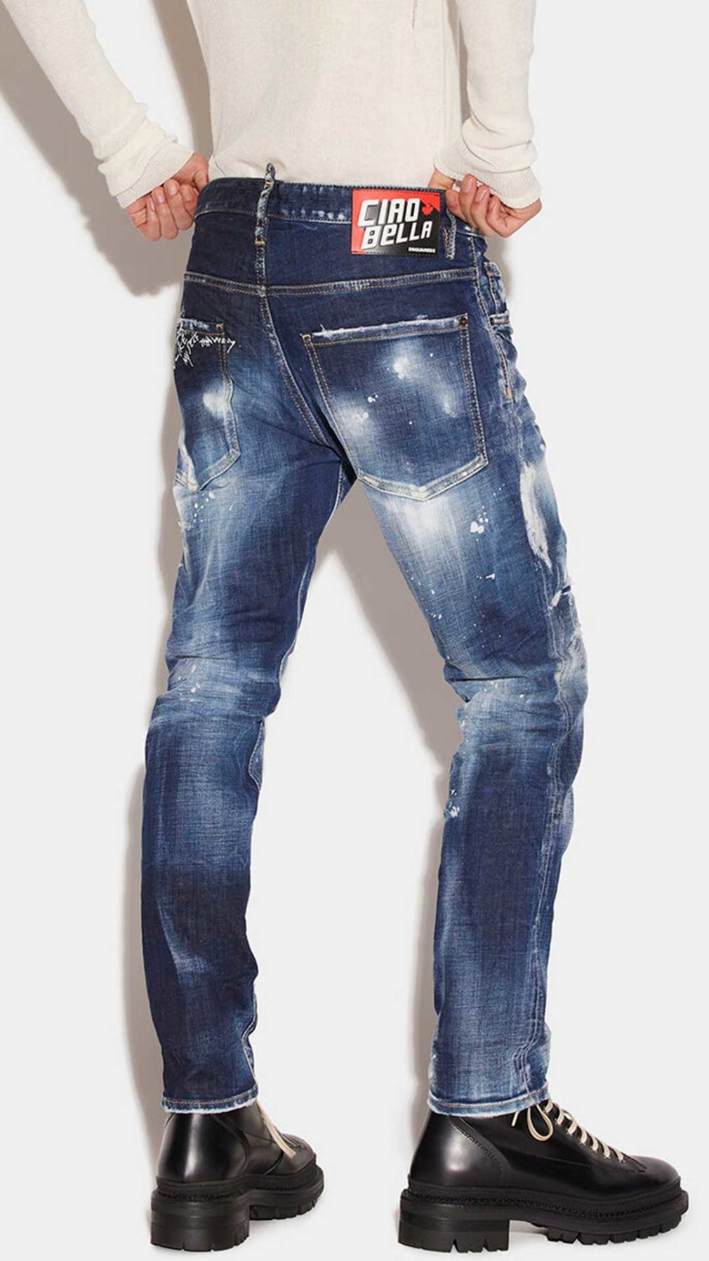 Jeans Skater Dsquared2 Etiqueta ciao bella