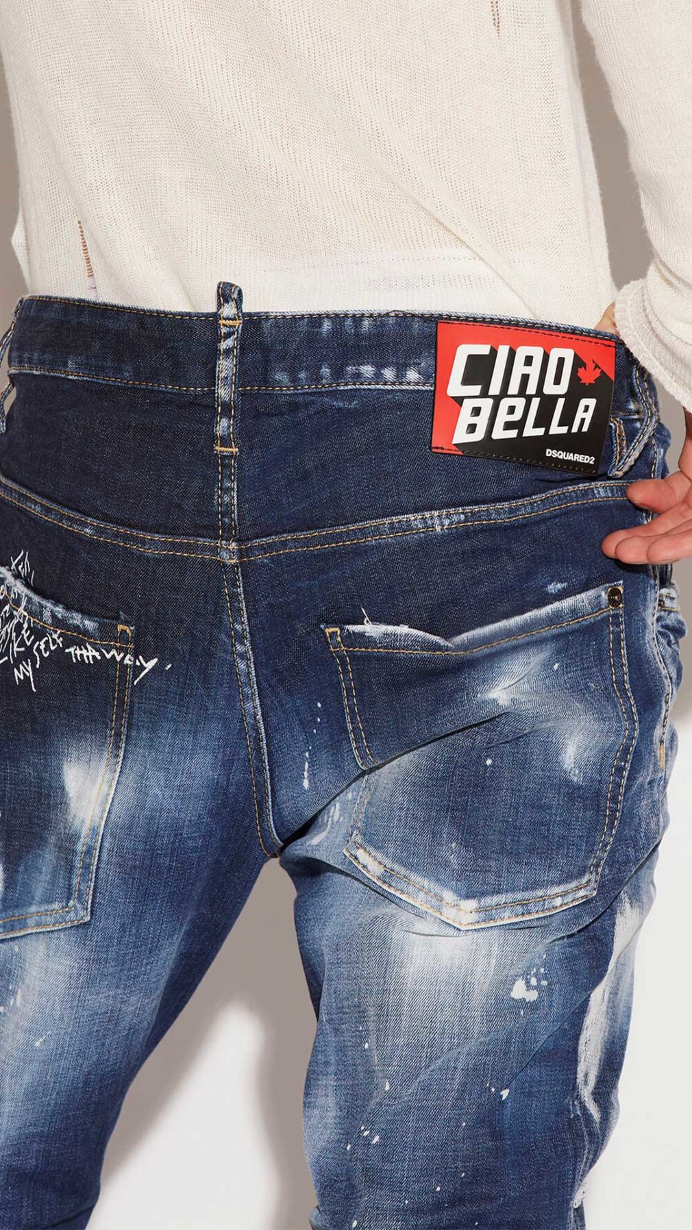 Jeans Skater Dsquared2 Etiqueta ciao bella