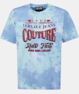 Camiseta Versace Jeans Couture con eslogan y motivo tie-dye