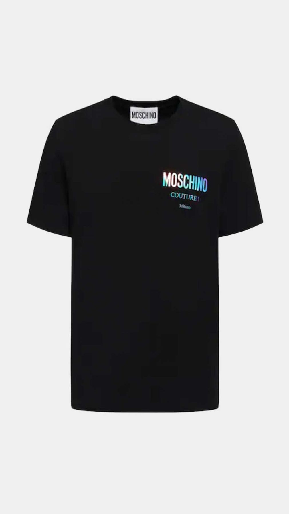 Camiseta con logotipo Moschino Couture holográfico