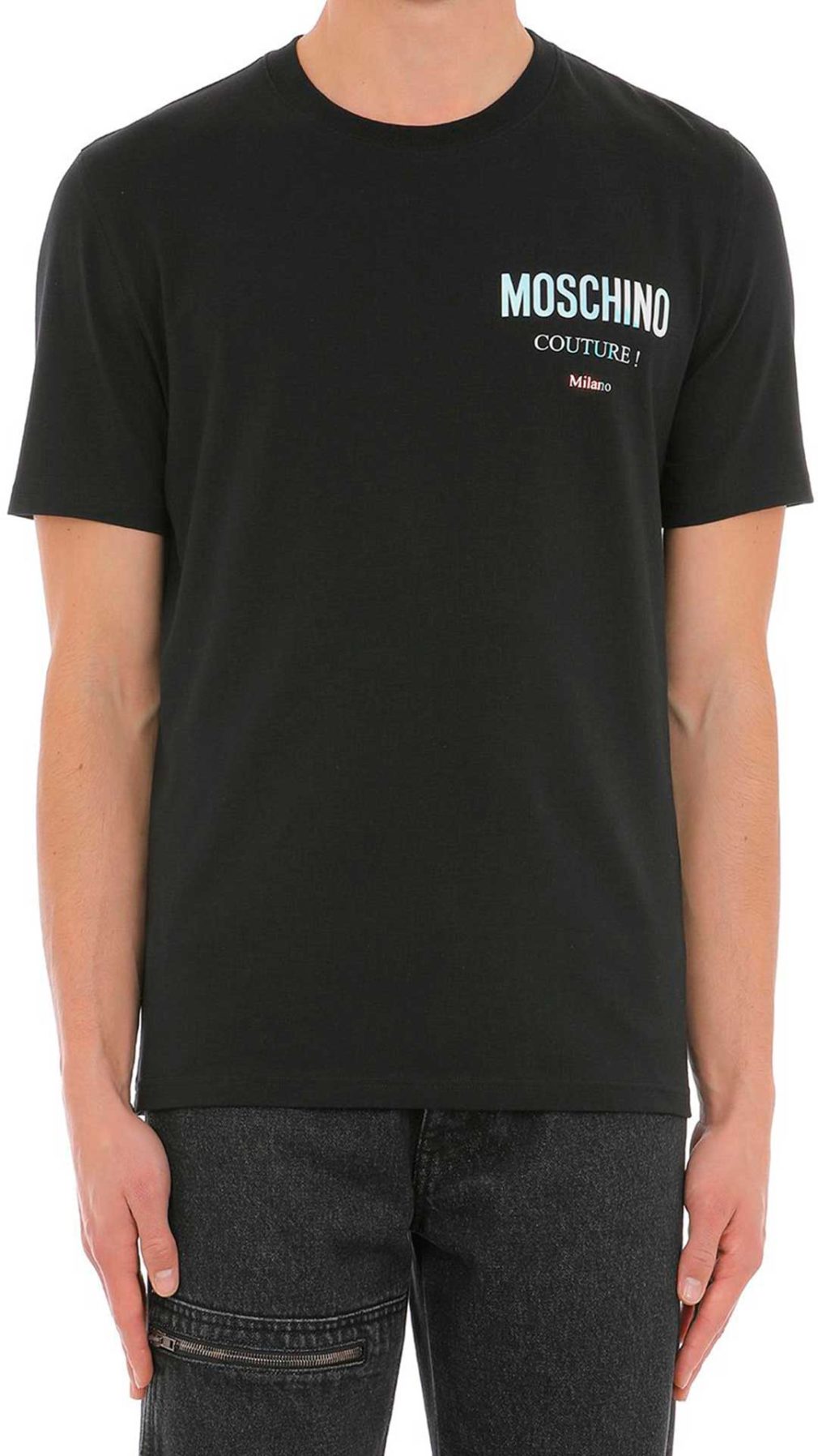 Camiseta con logotipo Moschino Couture holográfico