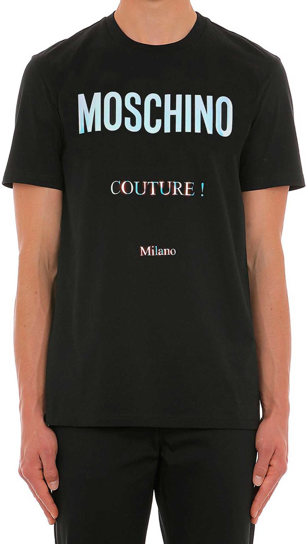 Camiseta con logotipo Moschino Couture holográfico