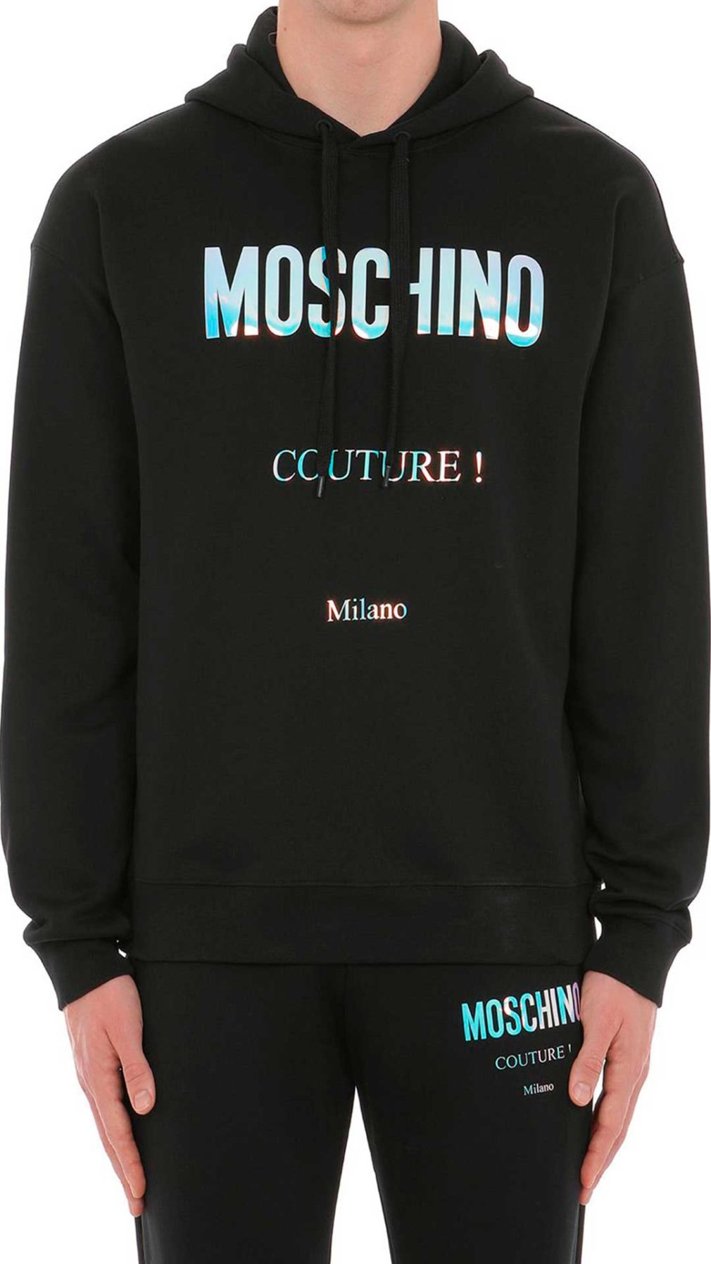 Sudadera con logotipo Moschino Couture holográfico