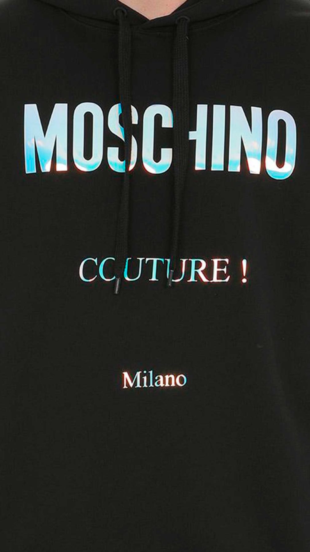 Sudadera con logotipo Moschino Couture holográfico