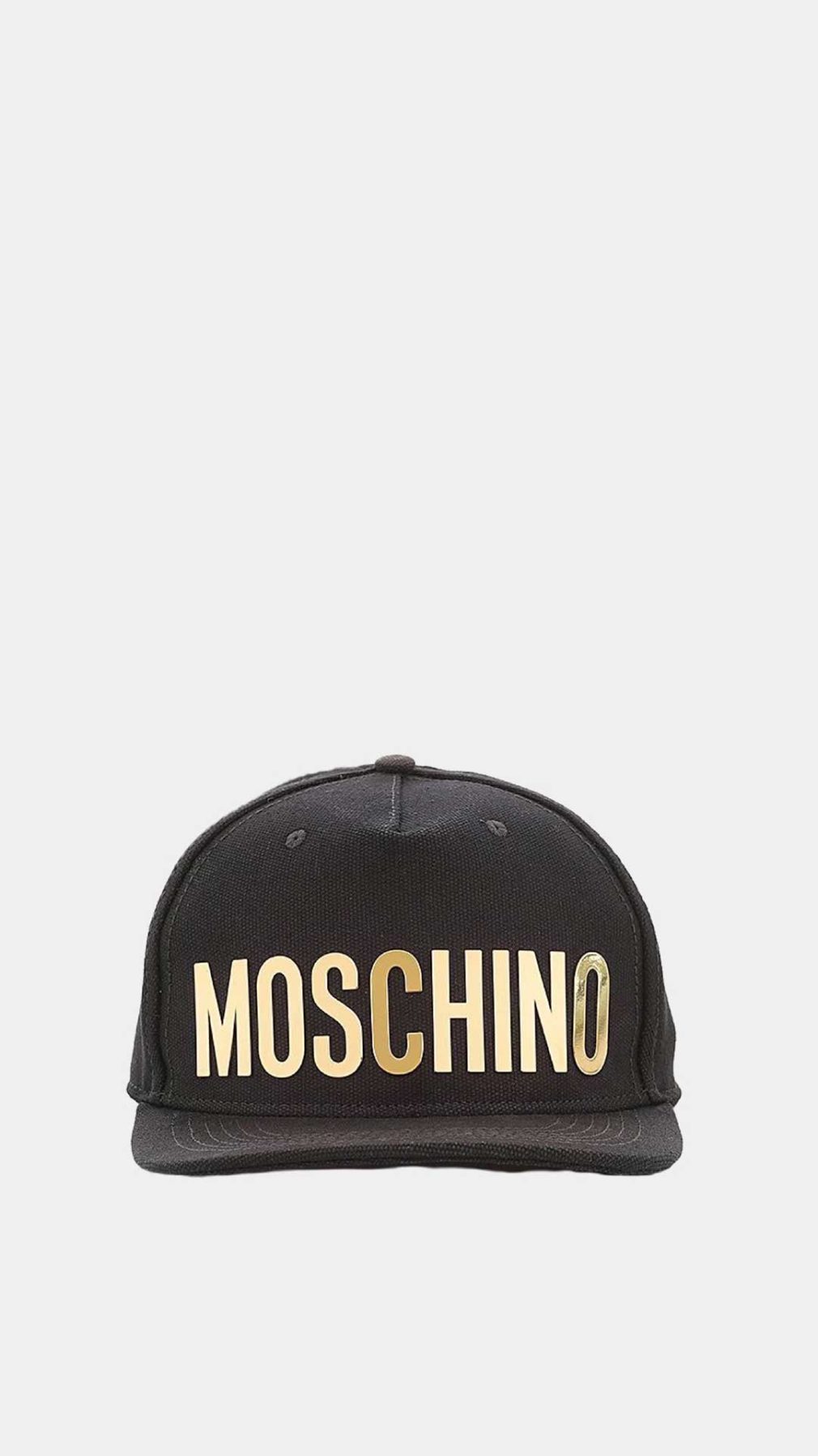Gorra Moschino con logo galvanizado en dorado